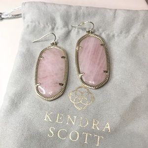 Danielle Earrings - Rose Quartz/Gold
